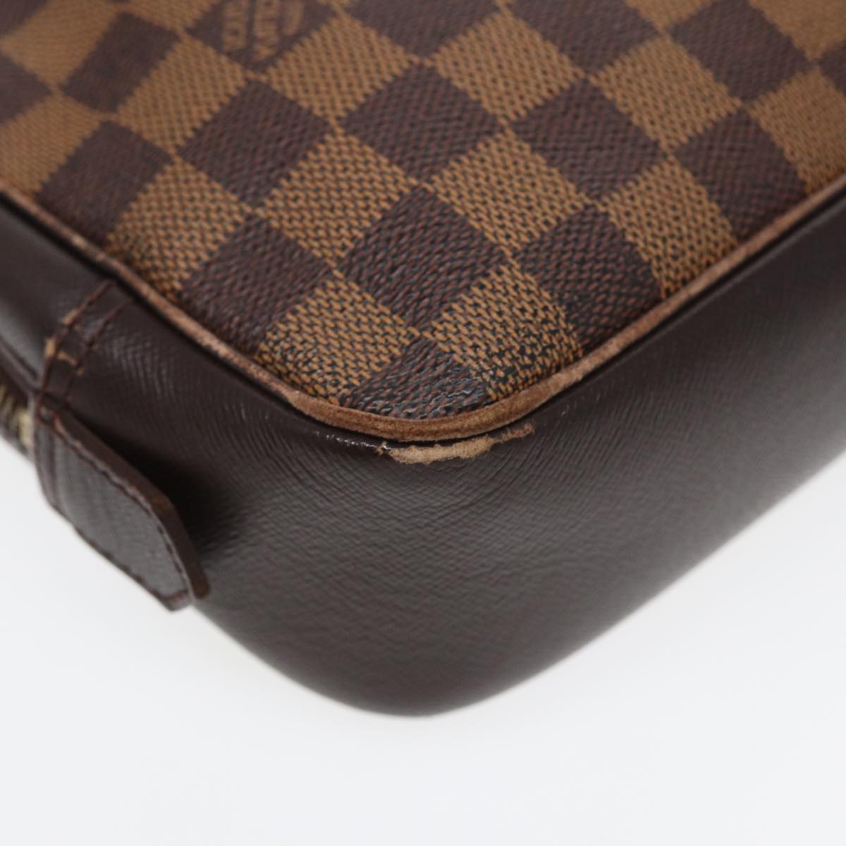 LOUIS VUITTON Damier Ebene Trousse Toilette Clutch Bag N47623 LV Auth 84147