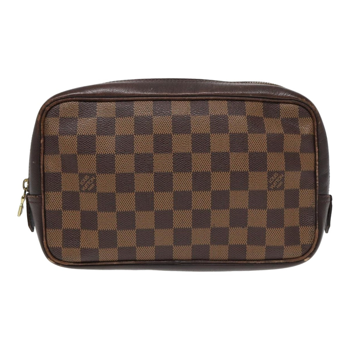 LOUIS VUITTON Damier Ebene Trousse Toilette Clutch Bag N47623 LV Auth 84147