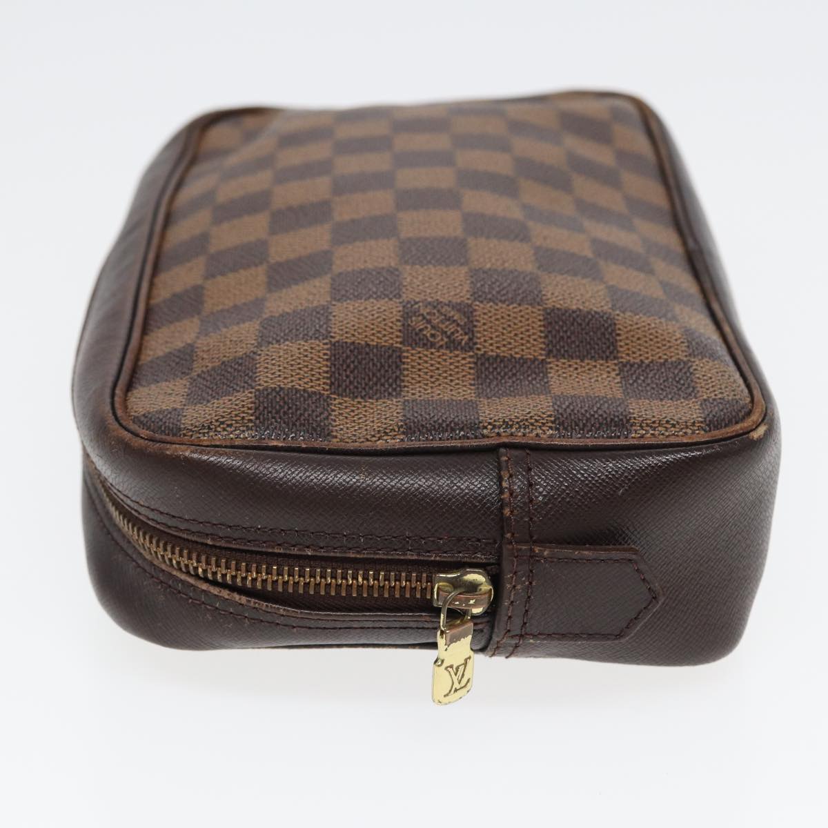 LOUIS VUITTON Damier Ebene Trousse Toilette Clutch Bag N47623 LV Auth 84147