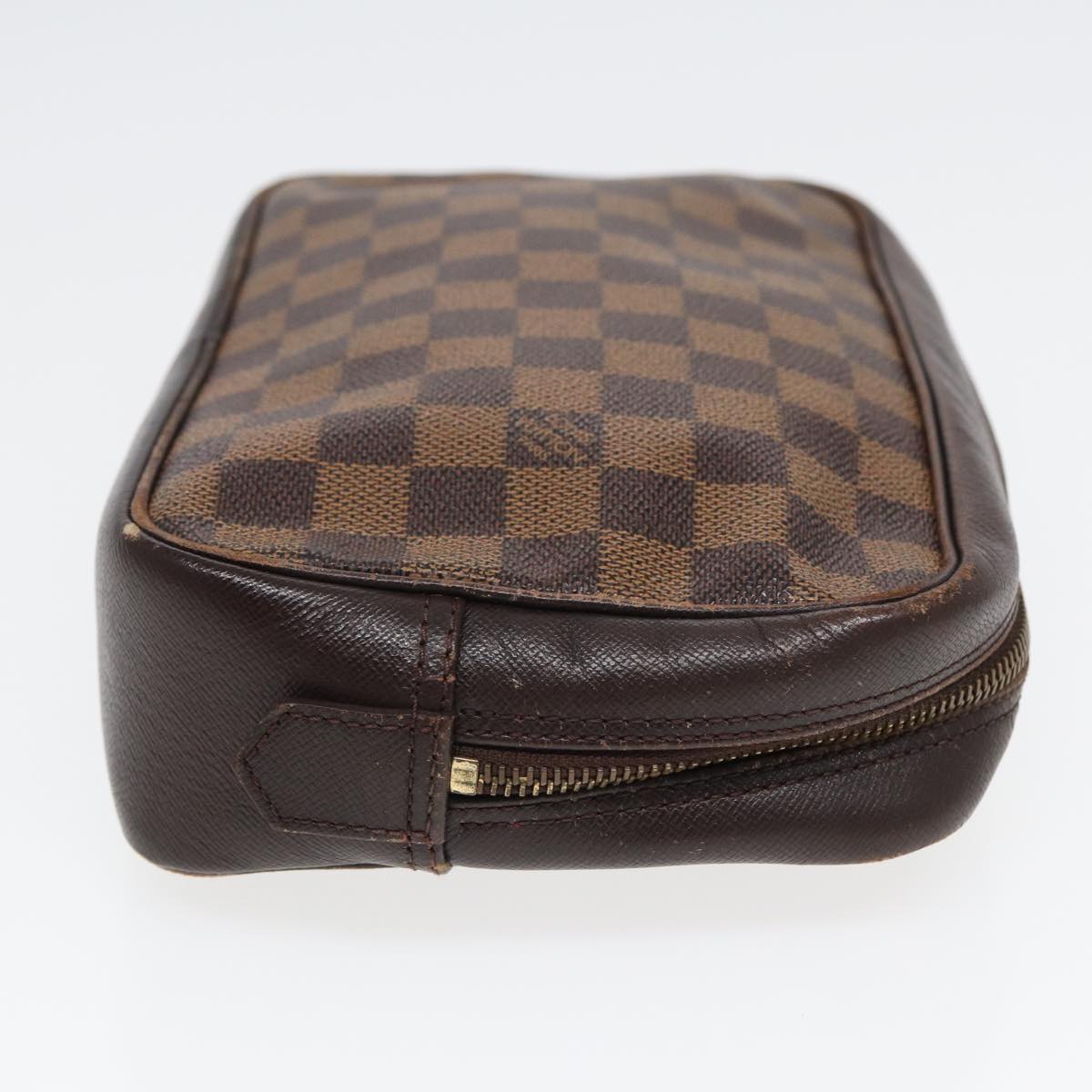 LOUIS VUITTON Damier Ebene Trousse Toilette Clutch Bag N47623 LV Auth 84147