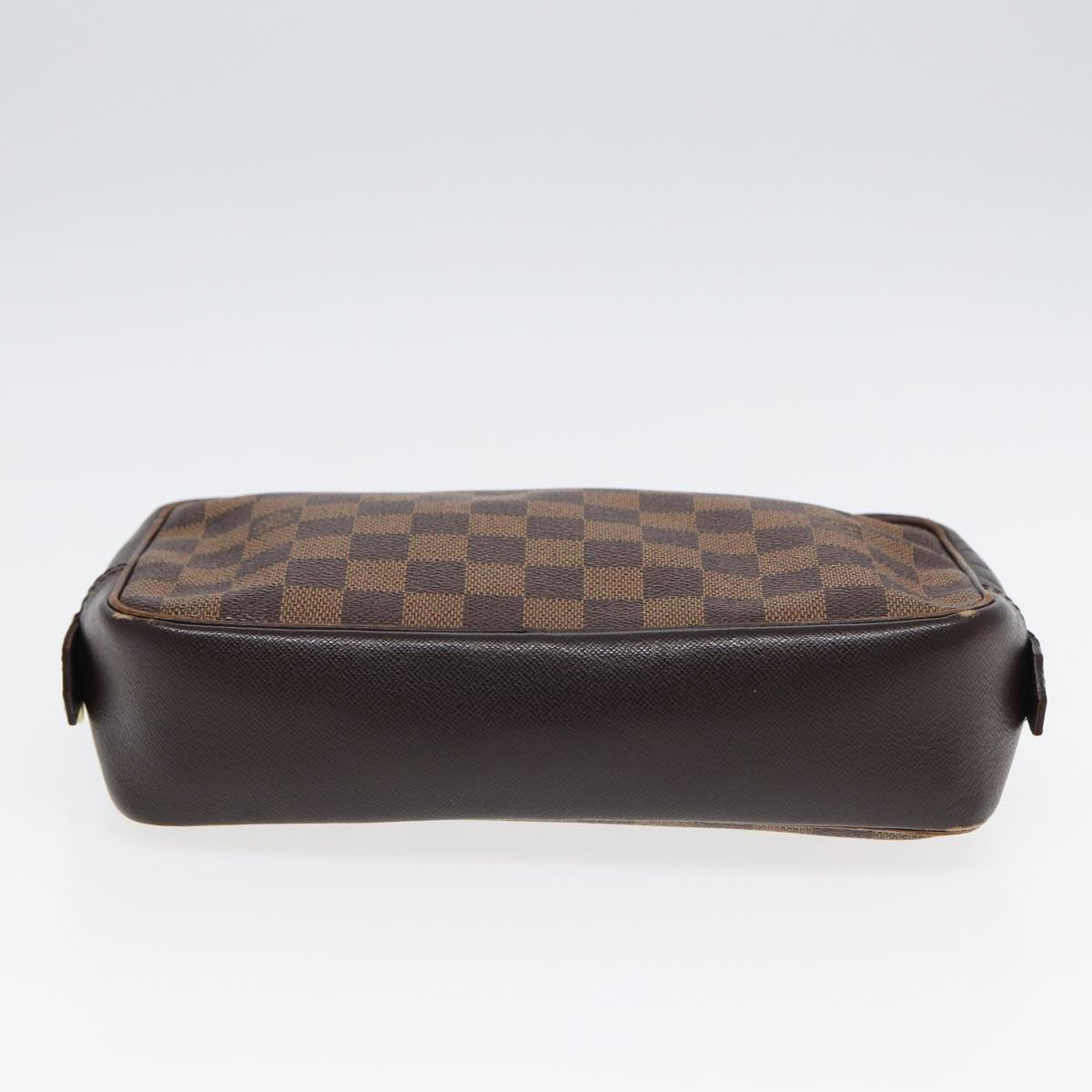 LOUIS VUITTON Damier Ebene Trousse Toilette Clutch Bag N47623 LV Auth 84147