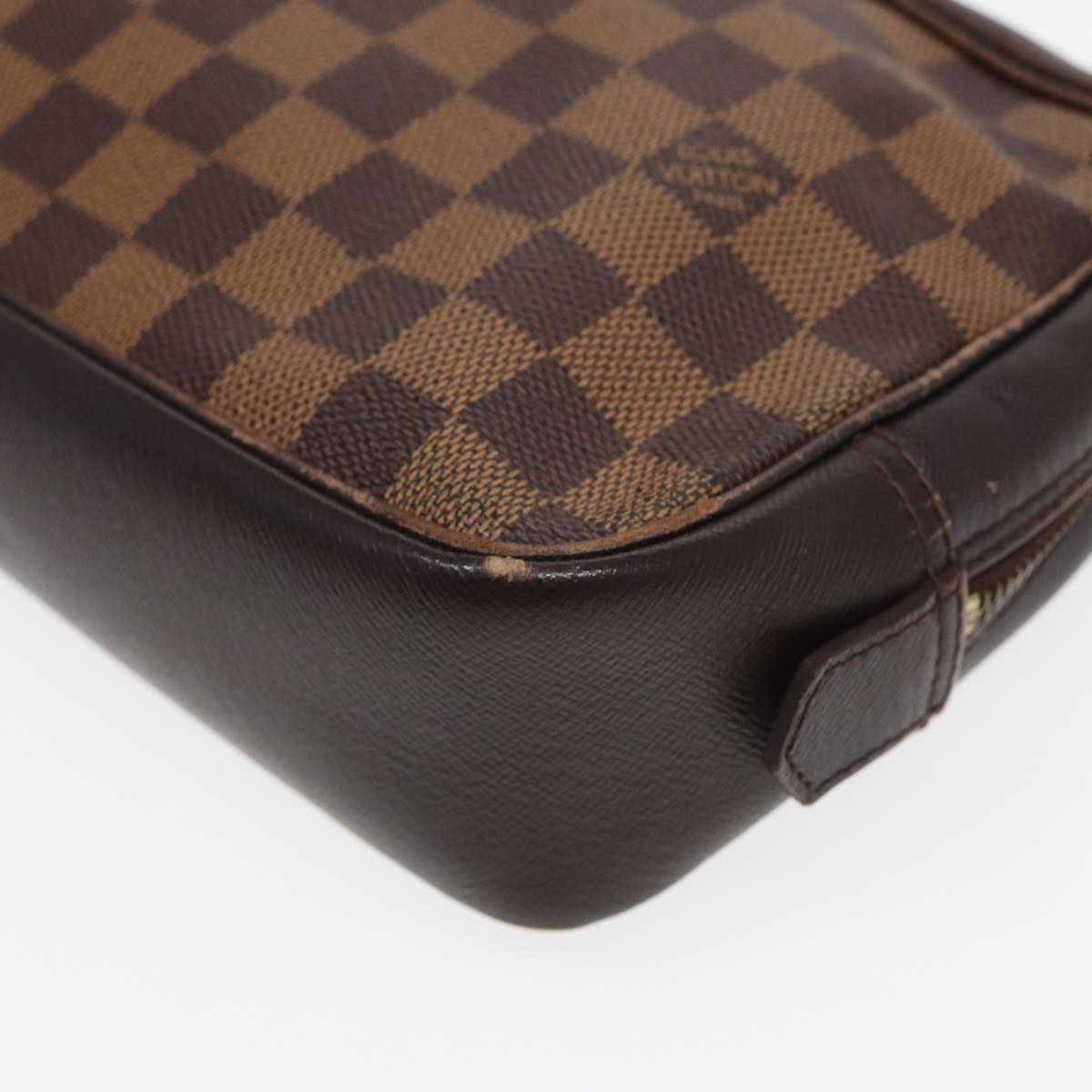 LOUIS VUITTON Damier Ebene Trousse Toilette Clutch Bag N47623 LV Auth 84147