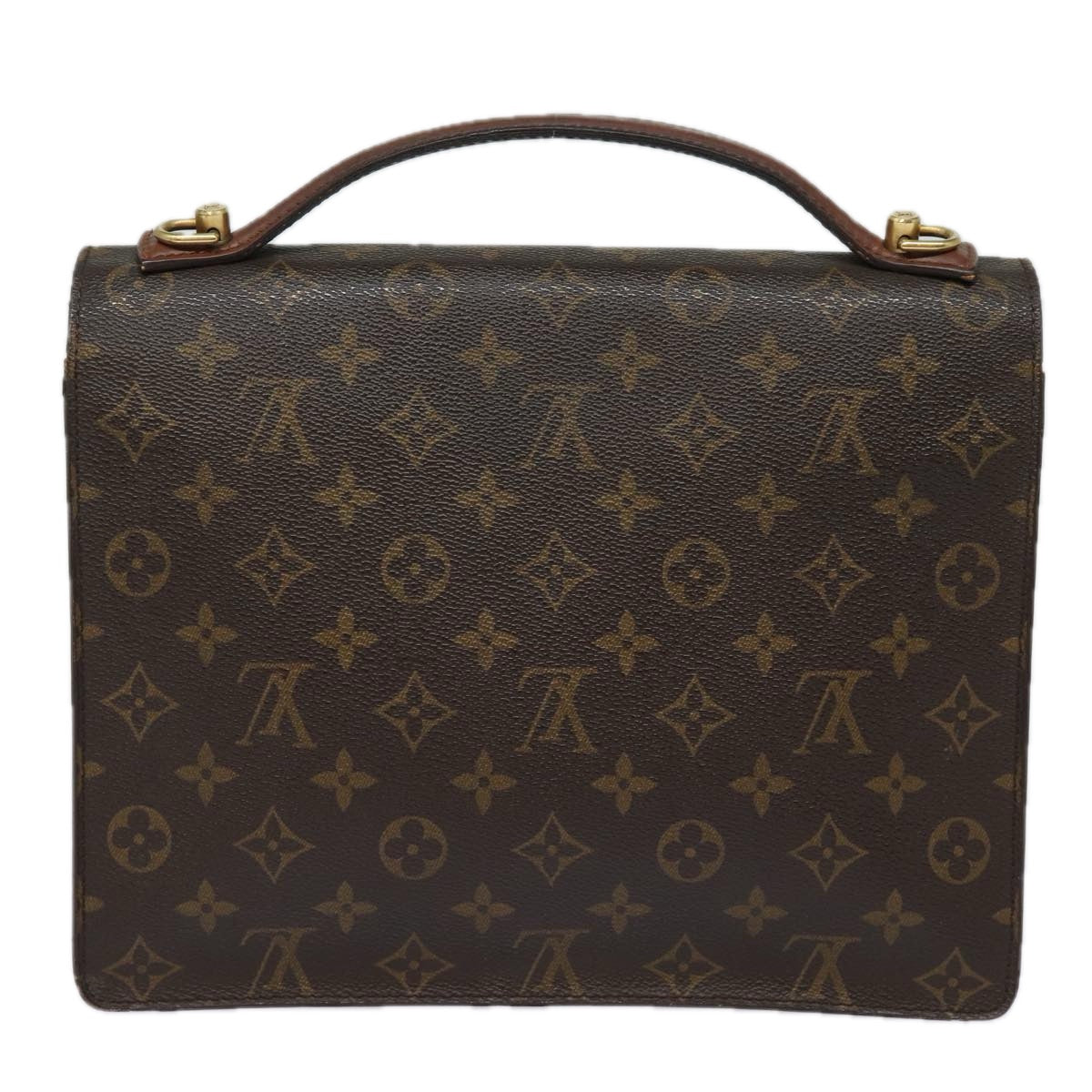 LOUIS VUITTON Monogram Monceau 28 Hand Bag 2way M51185 LV Auth 84149