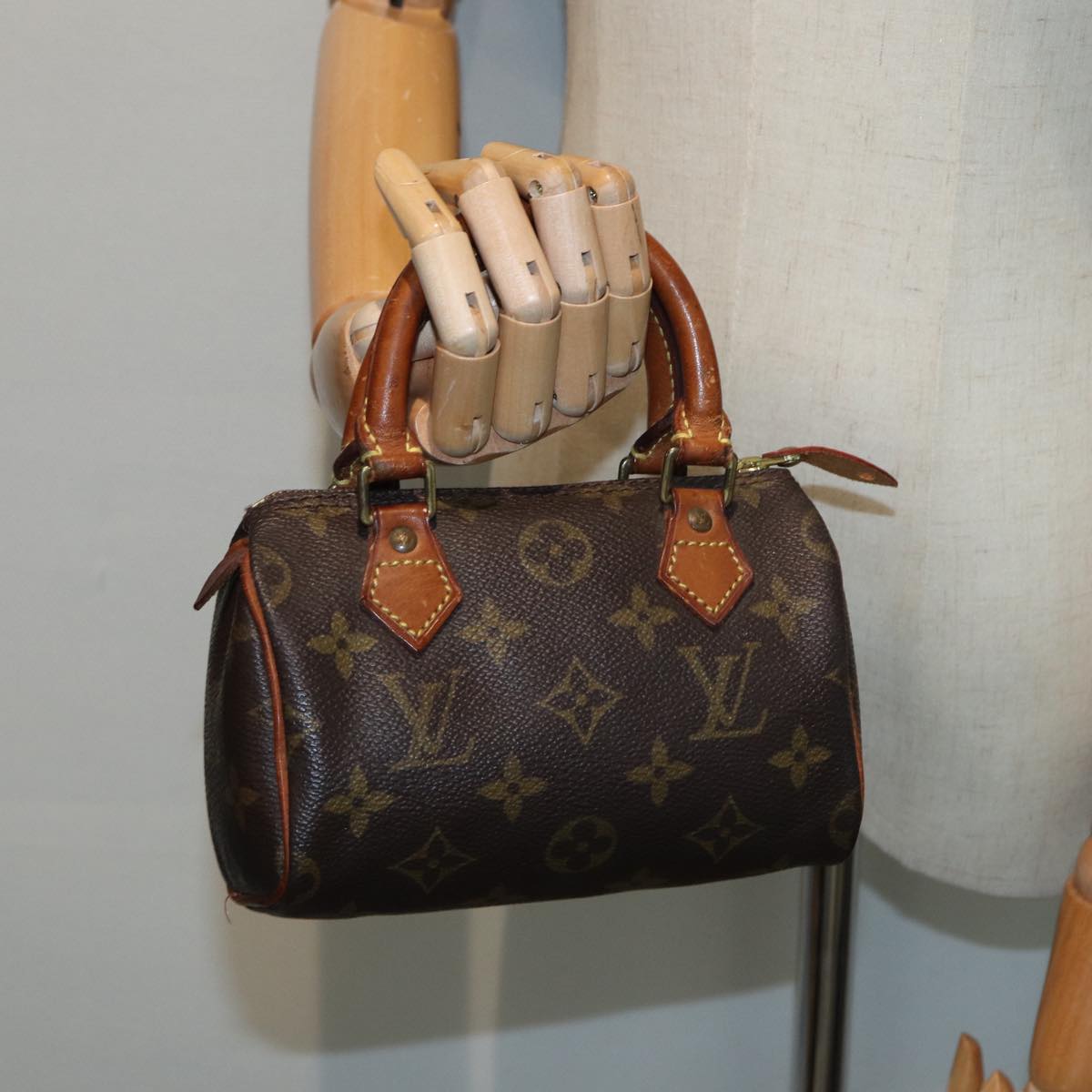 LOUIS VUITTON Monogram Mini Speedy Hand Bag M41534 LV Auth 84151