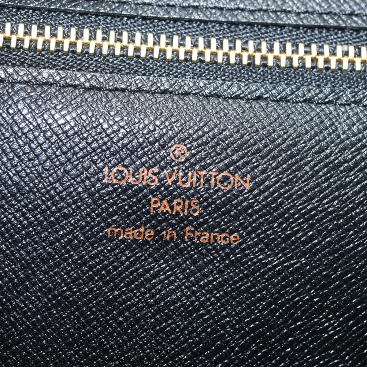 LOUIS VUITTON Epi Montaigne 27 Clutch Bag Black M52652 LV Auth 84158