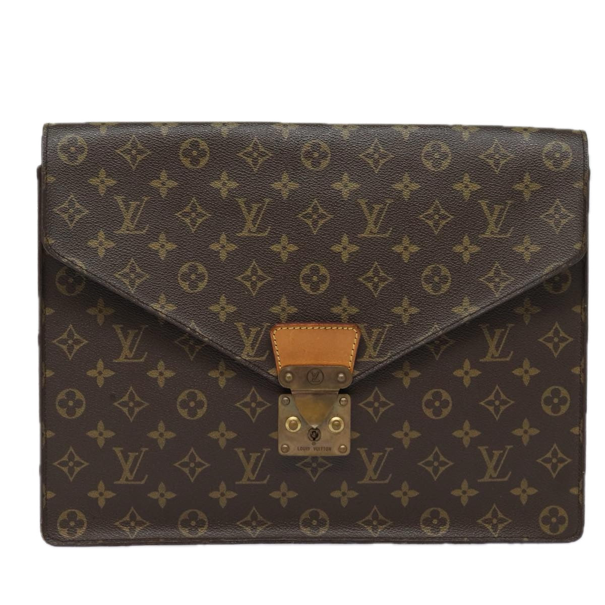 LOUIS VUITTON Monogram Porte Documents Senatur Briefcase M53335 LV Auth 84169