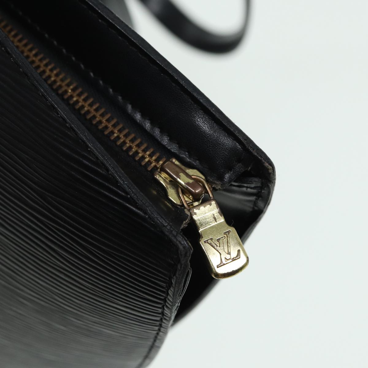 LOUIS VUITTON Epi Saint Jacques Shopping Shoulder Bag Black M52272 Auth 84180