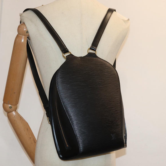 LOUIS VUITTON Epi Mabillon Backpack Black M52232 LV Auth 84182