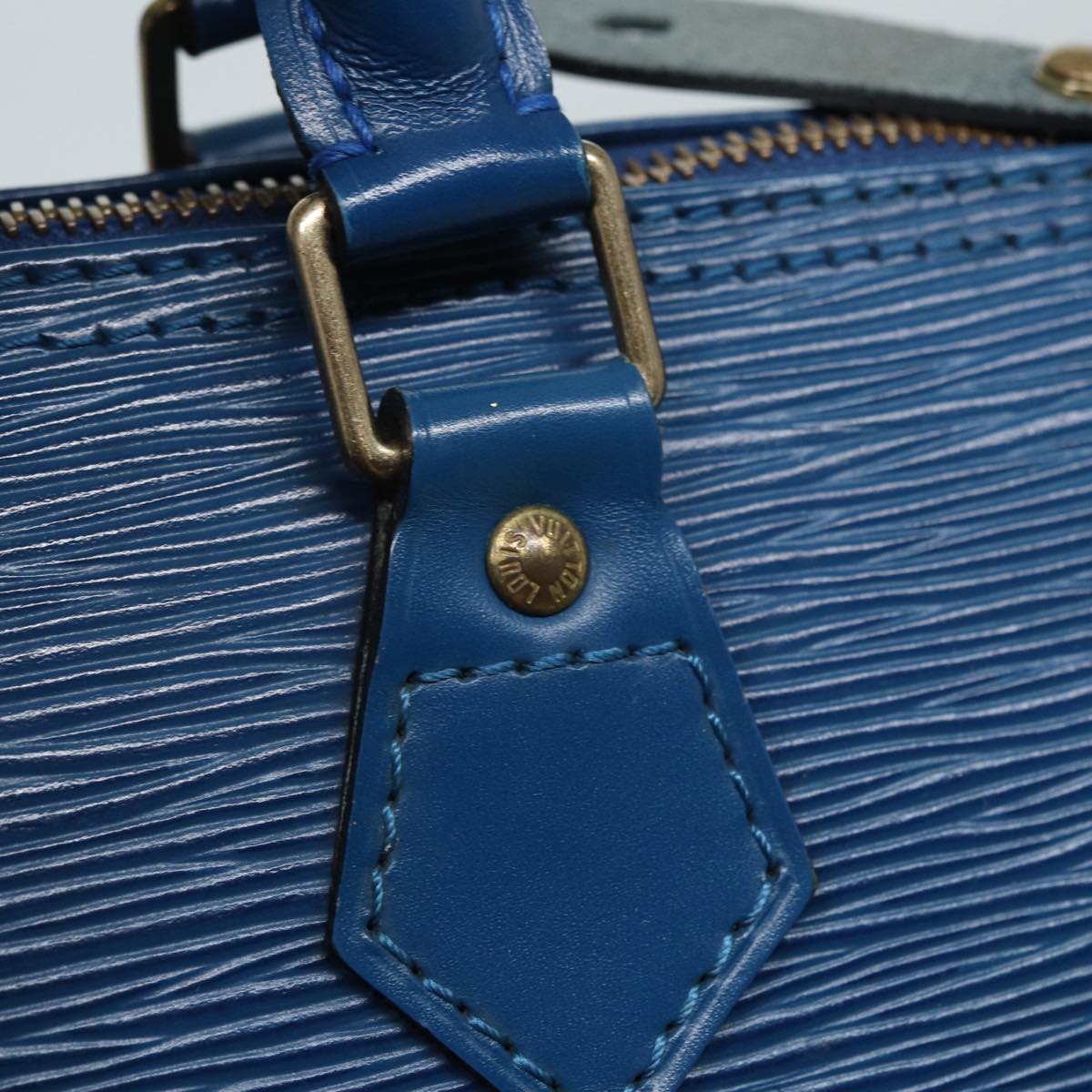 LOUIS VUITTON Epi Speedy 30 Hand Bag Toledo Blue M43005 LV Auth 84183