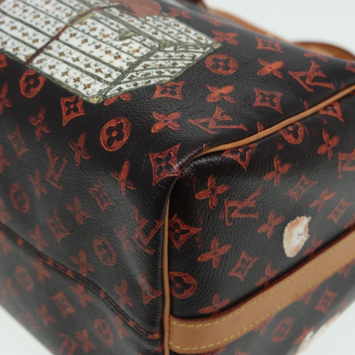 LOUIS VUITTON Catgram Speedy Bandouliere 30 Hand Bag Brown M44401 LV Auth 84188