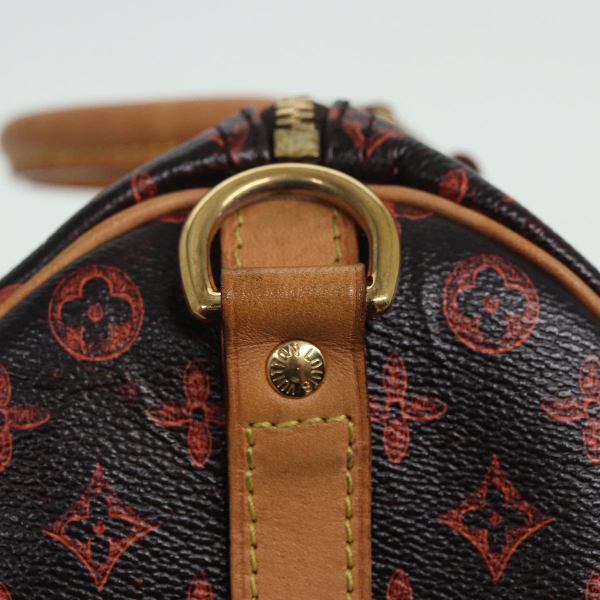 LOUIS VUITTON Catgram Speedy Bandouliere 30 Hand Bag Brown M44401 LV Auth 84188