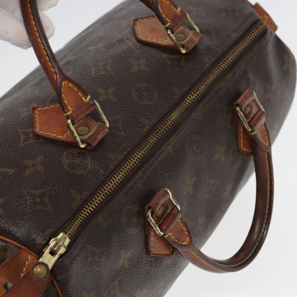 LOUIS VUITTON Monogram Speedy 30 Hand Bag M41526 LV Auth 84190