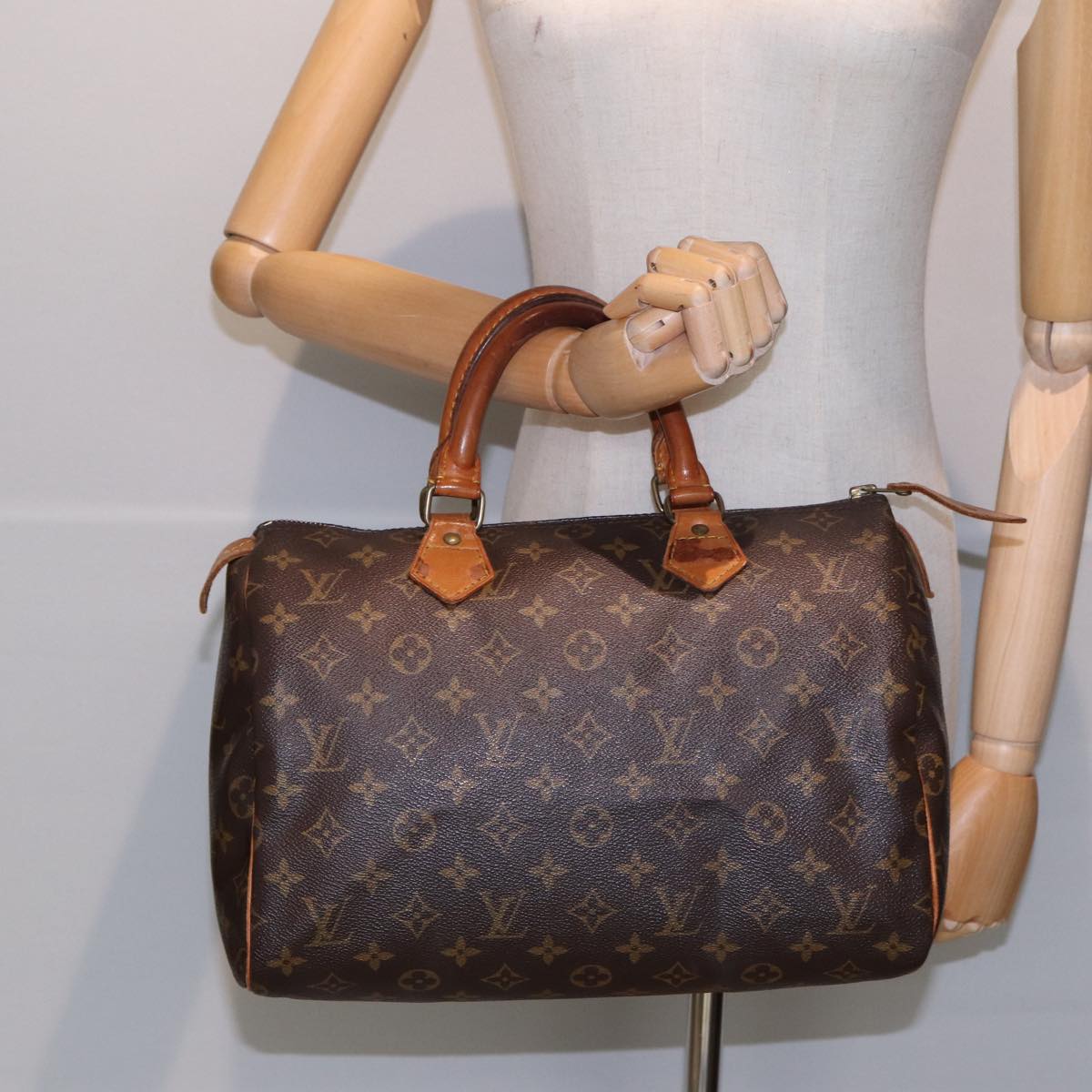 LOUIS VUITTON Monogram Speedy 30 Hand Bag M41526 LV Auth 84192