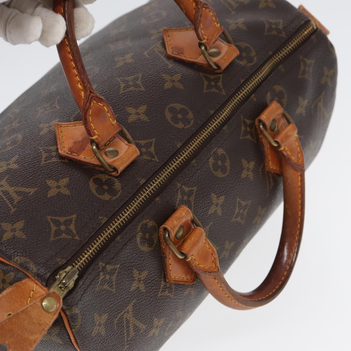 LOUIS VUITTON Monogram Speedy 30 Hand Bag M41526 LV Auth 84192