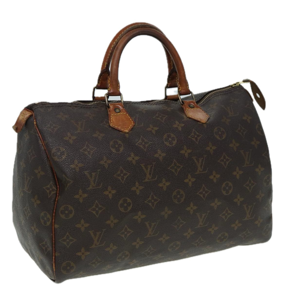 LOUIS VUITTON Monogram Speedy 35 Hand Bag M41524 LV Auth 84193