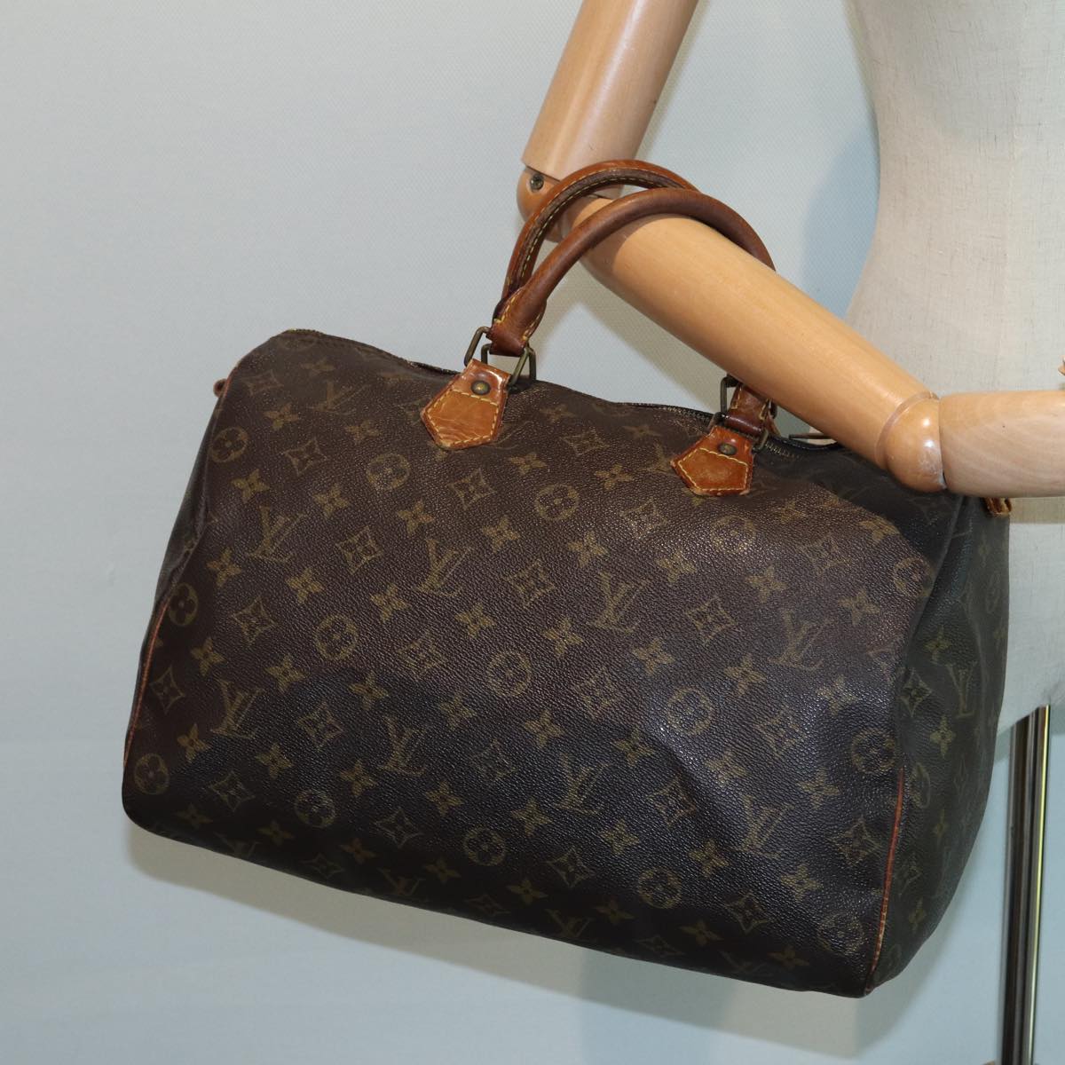 LOUIS VUITTON Monogram Speedy 35 Hand Bag M41524 LV Auth 84193