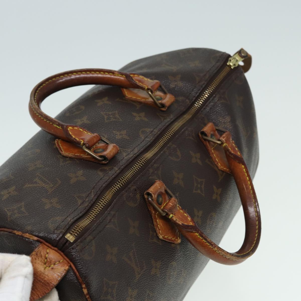 LOUIS VUITTON Monogram Speedy 35 Hand Bag M41524 LV Auth 84193