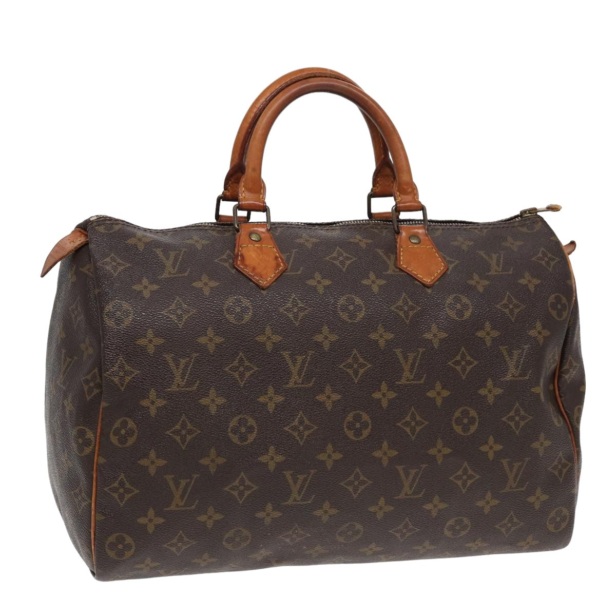 LOUIS VUITTON Monogram Speedy 35 Hand Bag M41524 LV Auth 84196