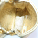 CHANEL Mini Matelasse Chain Shoulder Bag Lamb Skin Gold Tone CC Auth 84205A-10