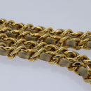 CHANEL Mini Matelasse Chain Shoulder Bag Lamb Skin Gold Tone CC Auth 84205V-8