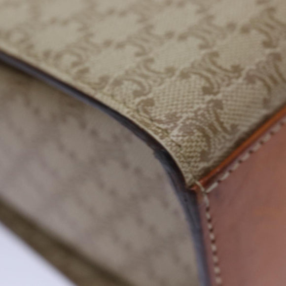 CELINE Macadam Canvas Umhängetasche Beige Auth 84211