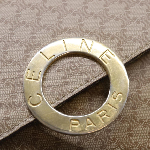 CELINE Macadam Canvas Umhängetasche Beige Auth 84211