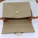 CELINE Macadam Canvas Shoulder Bag Beige Auth 84211-10
