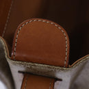 CELINE Macadam Canvas Shoulder Bag Beige Auth 84211-19