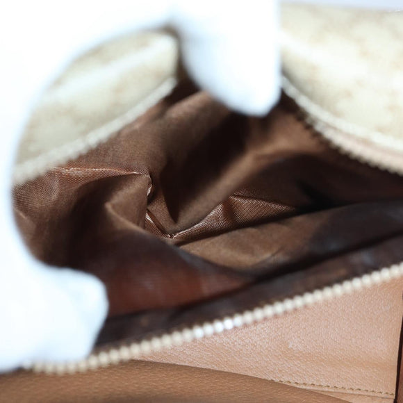 CELINE Macadam Canvas Umhängetasche Beige Auth 84211