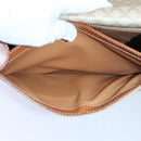 CELINE Macadam Canvas Shoulder Bag Beige Auth 84211-25