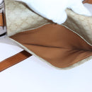 CELINE Macadam Canvas Shoulder Bag Beige Auth 84211-25