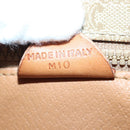 CELINE Macadam Canvas Shoulder Bag Beige Auth 84211-12