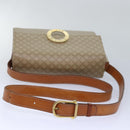 CELINE Macadam Canvas Shoulder Bag Beige Auth 84211-7