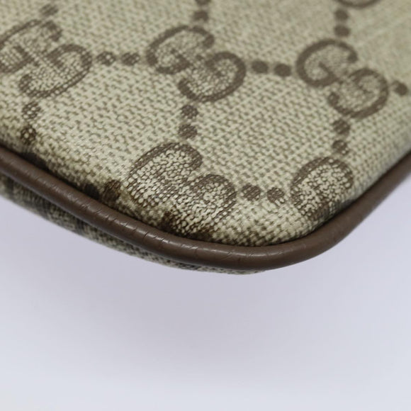 GUCCI GG Supreme Web Sherry Line Shoulder Bag PVC Beige 904 02 047 Auth 84221