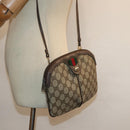 GUCCI GG Supreme Web Sherry Line Shoulder Bag PVC Beige 904 02 047 Auth 84221-22