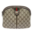 GUCCI GG Supreme Web Sherry Line Shoulder Bag PVC Beige 904 02 047 Auth 84221-13