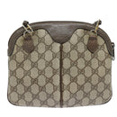 GUCCI GG Supreme Web Sherry Line Shoulder Bag PVC Beige 904 02 047 Auth 84221-2