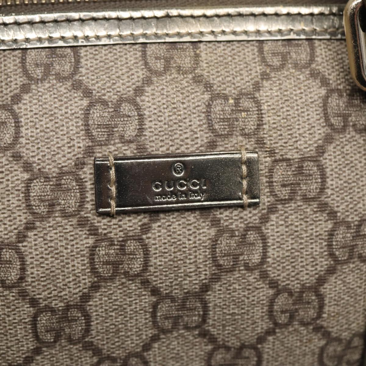 GUCCI GG Supreme Boston Bag PVC Beige 193602 Auth 84231