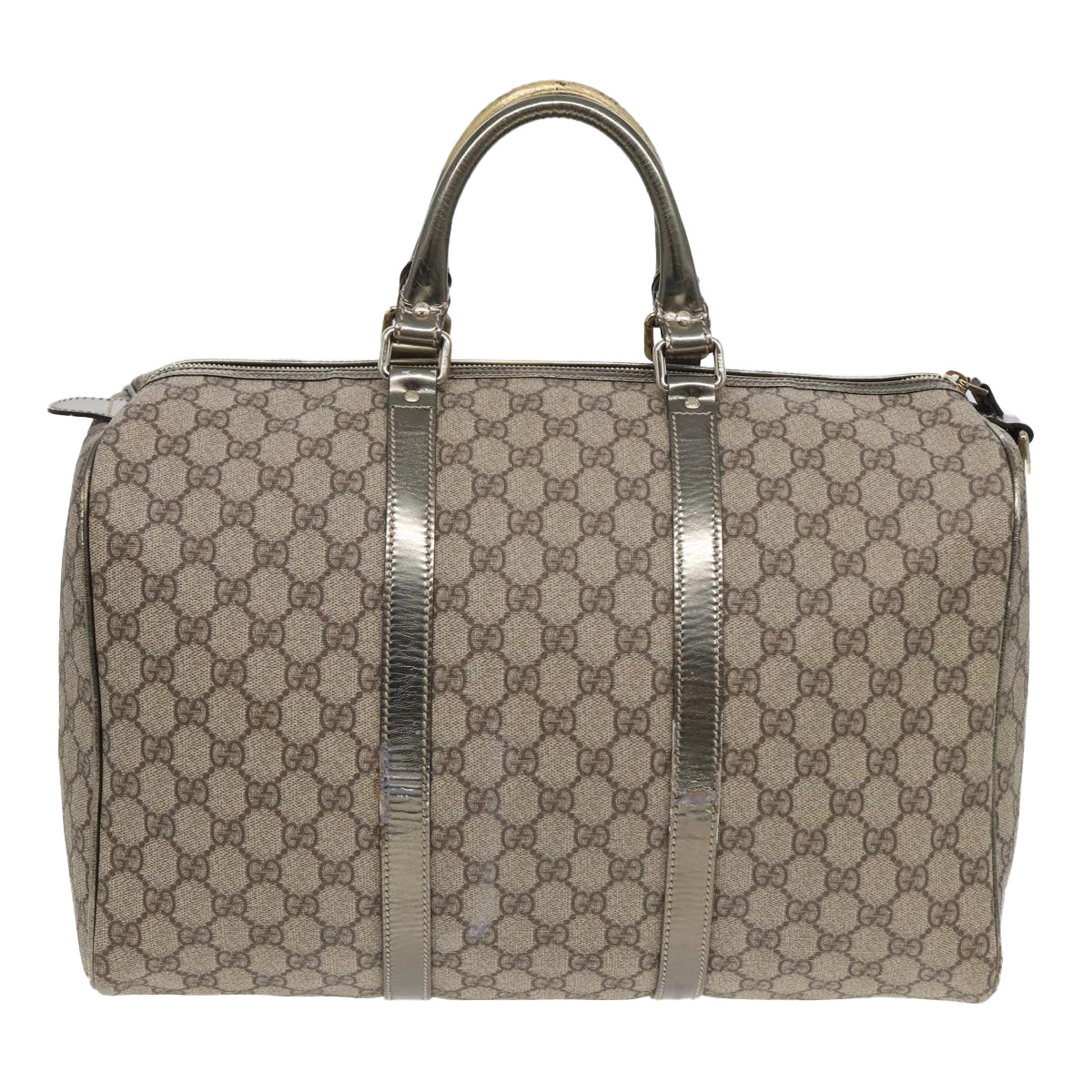 GUCCI GG Supreme Boston Bag PVC Beige 193602 Auth 84231 - 0