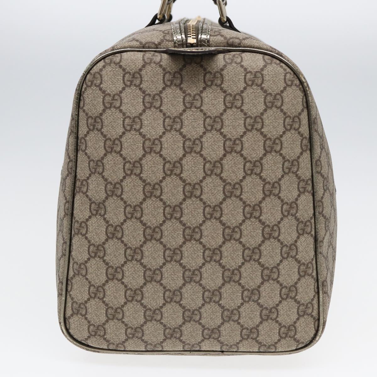 GUCCI GG Supreme Boston Bag PVC Beige 193602 Auth 84231