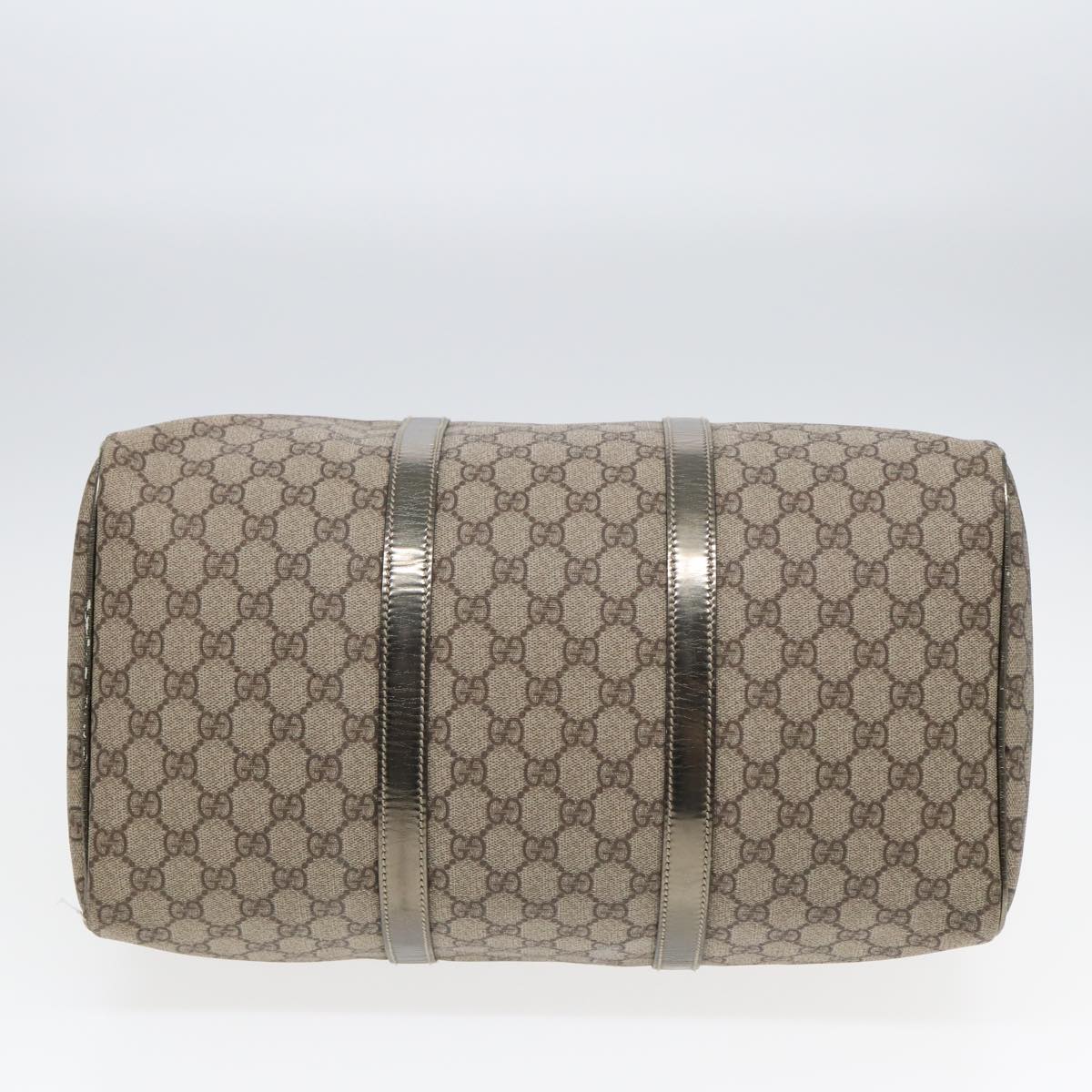 GUCCI GG Supreme Boston Bag PVC Beige 193602 Auth 84231