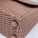 Salvatore Ferragamo Gancini Shoulder Bag Leather Pink Auth 84233AV-14