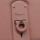Salvatore Ferragamo Gancini Shoulder Bag Leather Pink Auth 84233AV-17