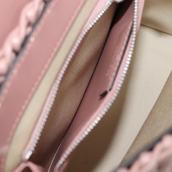 Salvatore Ferragamo Gancini Shoulder Bag Leather Pink Auth 84233AV