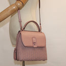 Salvatore Ferragamo Gancini Shoulder Bag Leather Pink Auth 84233AV-26