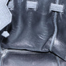 HERMES Birkin 35 Hand Bag Leather Black Silver Auth 84250-17