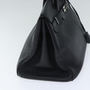 HERMES Birkin 35 Hand Bag Leather Black Silver Auth 84250-5