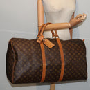 LOUIS VUITTON Monogram Keepall 60 Boston Tasche M41422 LV Auth 84255-22