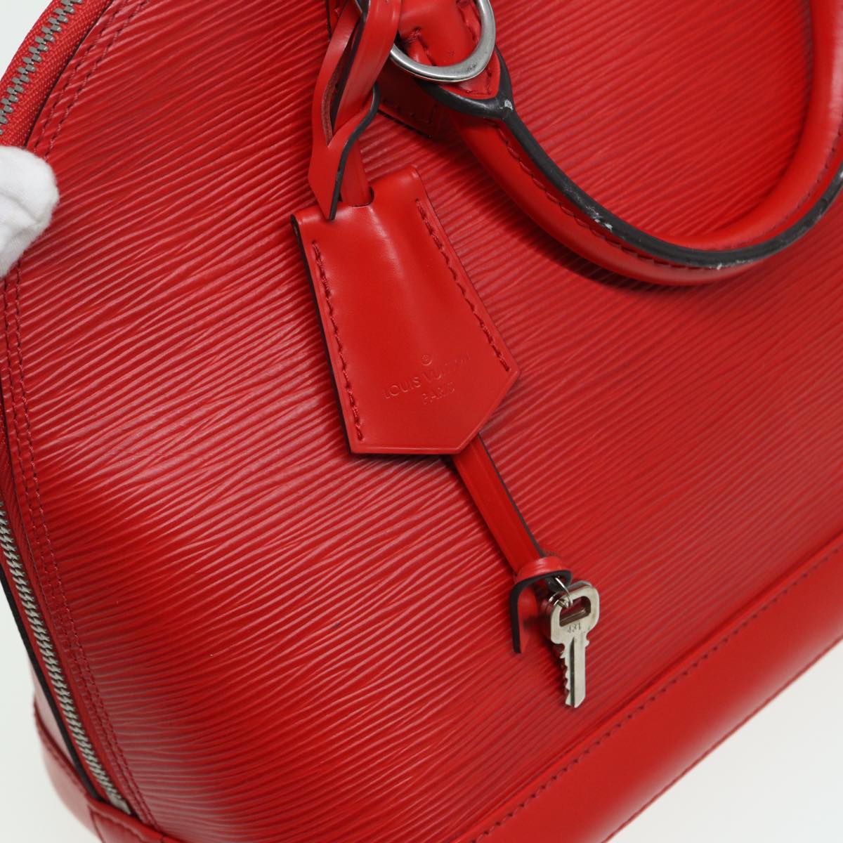 LOUIS VUITTON Epi Alma PM Hand Bag Red Car Mine M4058E LV Auth 84270