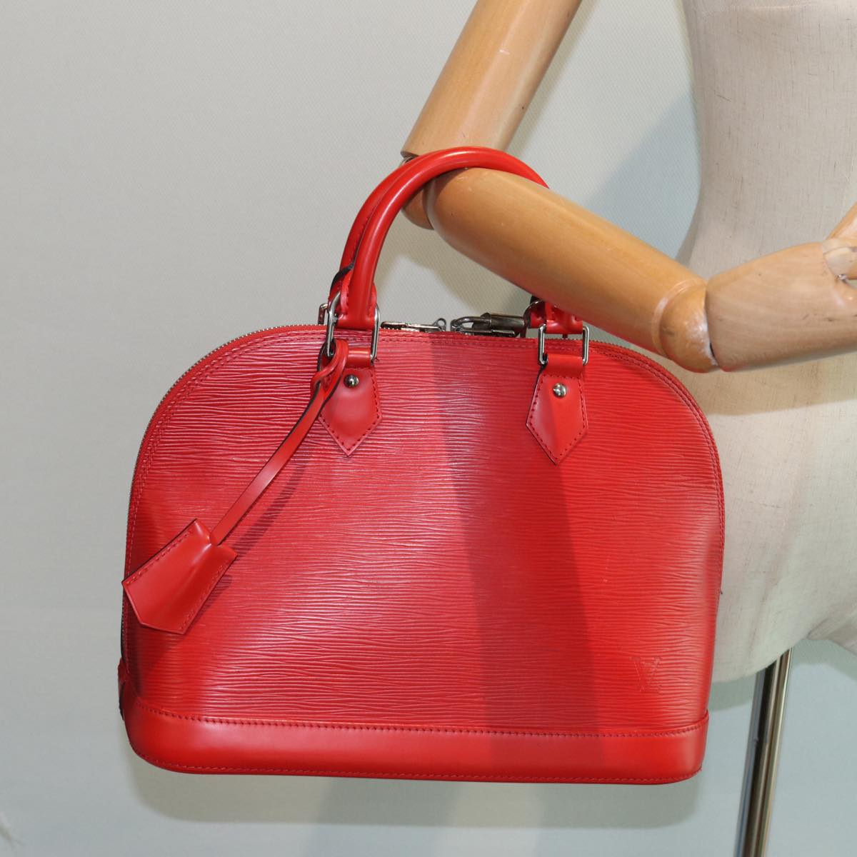 LOUIS VUITTON Epi Alma PM Hand Bag Red Car Mine M4058E LV Auth 84270